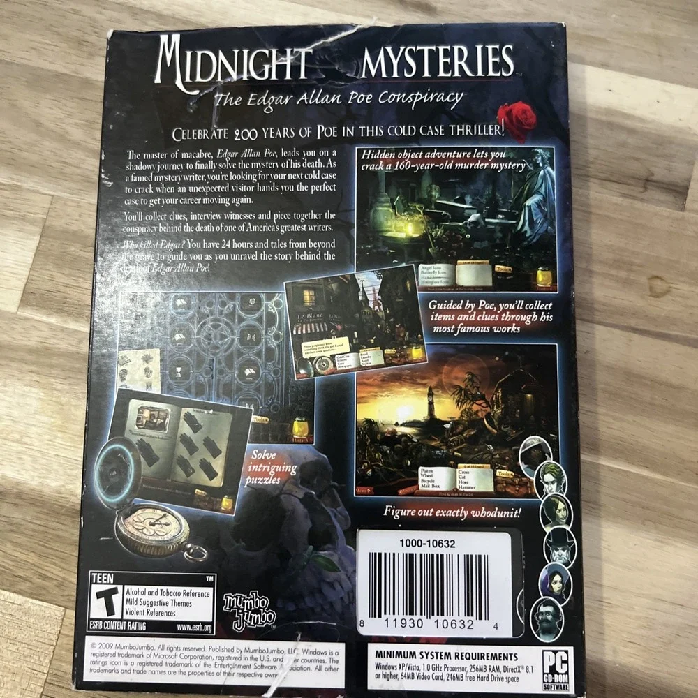 Midnight Mysteries: The Edgar Allan Poe Conspiracy (PC, 2009)